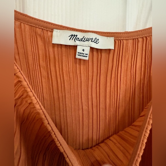 Madewell peachy/orange shift midi dress - Picture 3 of 3